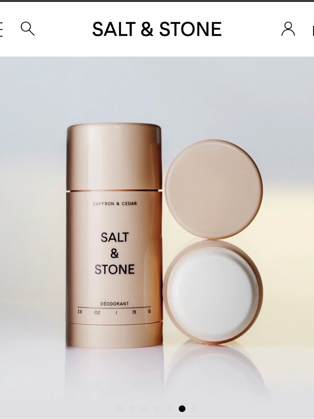 Salt & Stone Saffron & Cedar Deodorant — Brand New in Box 2.6 oz. Full Size - Picture 3 of 4